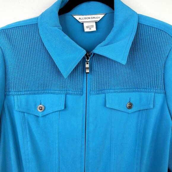 Allison Daley Y2K blue zip up size 10 - Picture 3 of 7